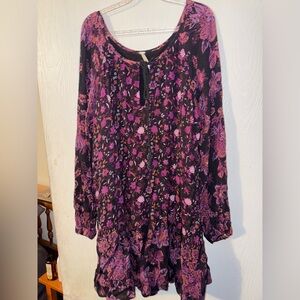 Free People Lucky Loosey Mini Swing Dress